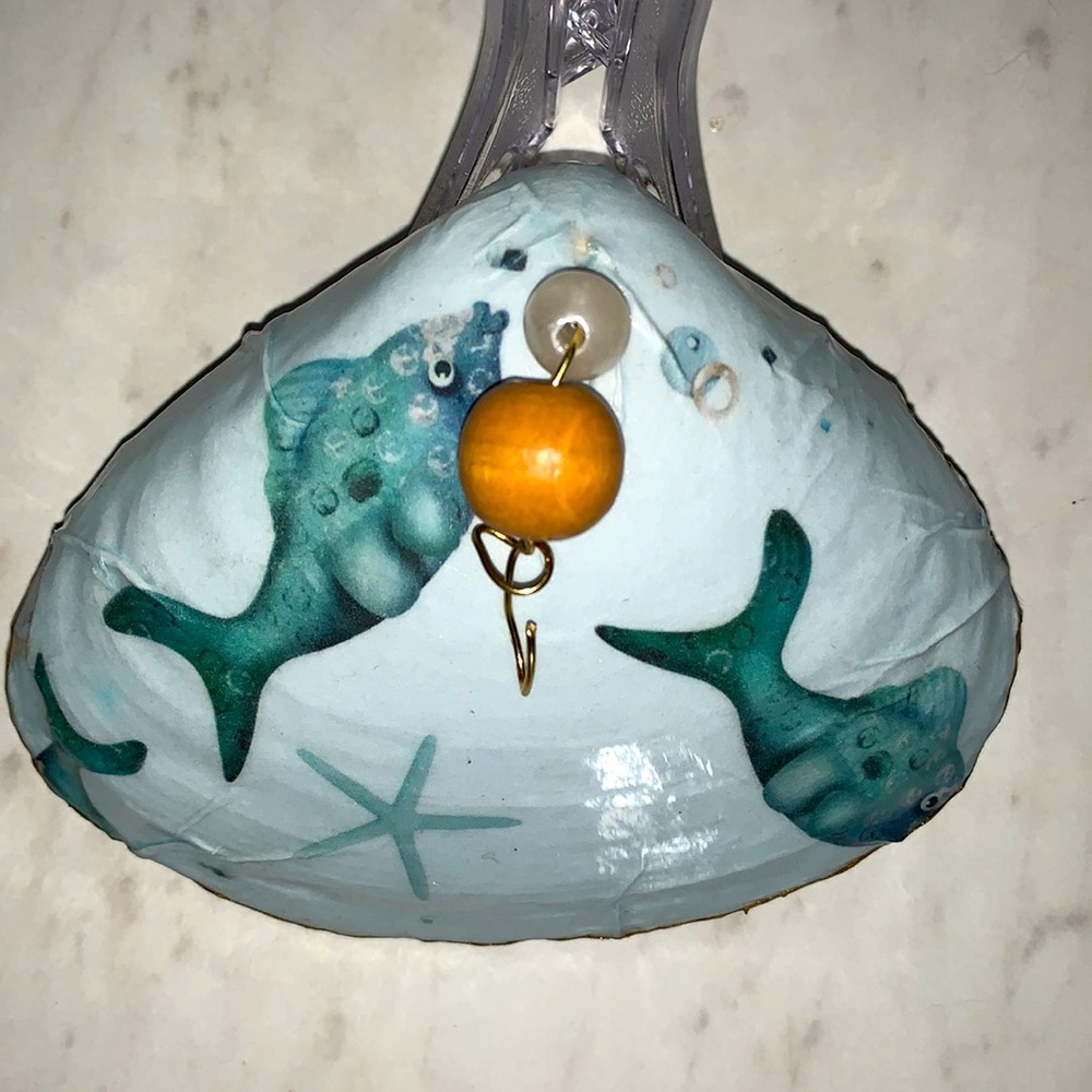 Decoupage Fish with a Hook Decorative Accent or Trinket Tray
